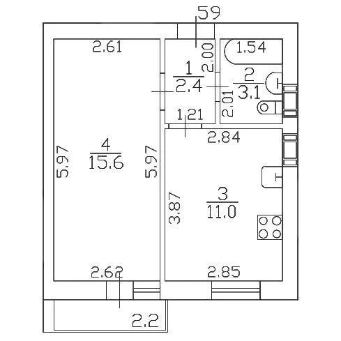 Продам 1-комн. квартиру 32.1 кв.м. - Фото 1