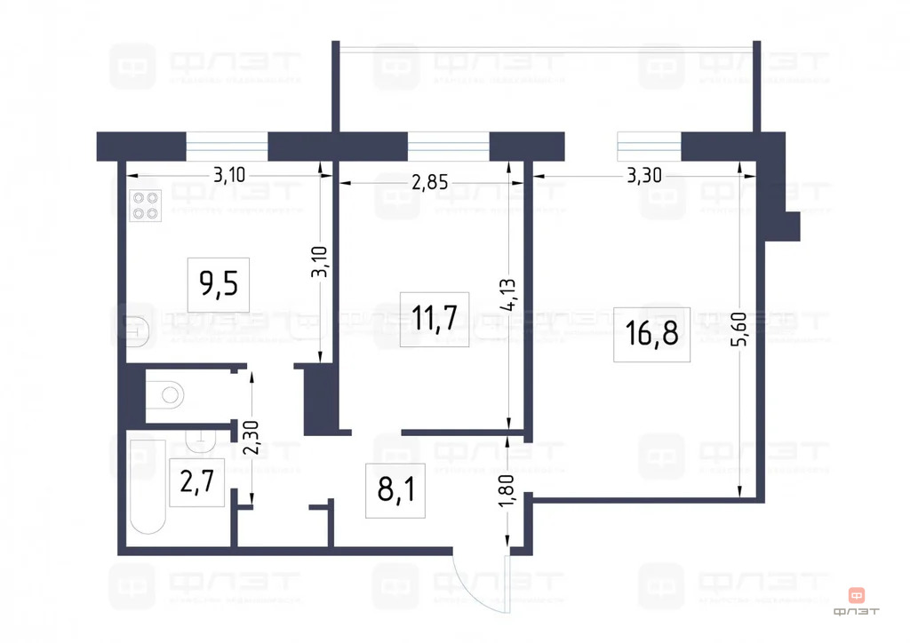 Продажа квартиры, Казань, ул. Комиссара Габишева - Фото 17