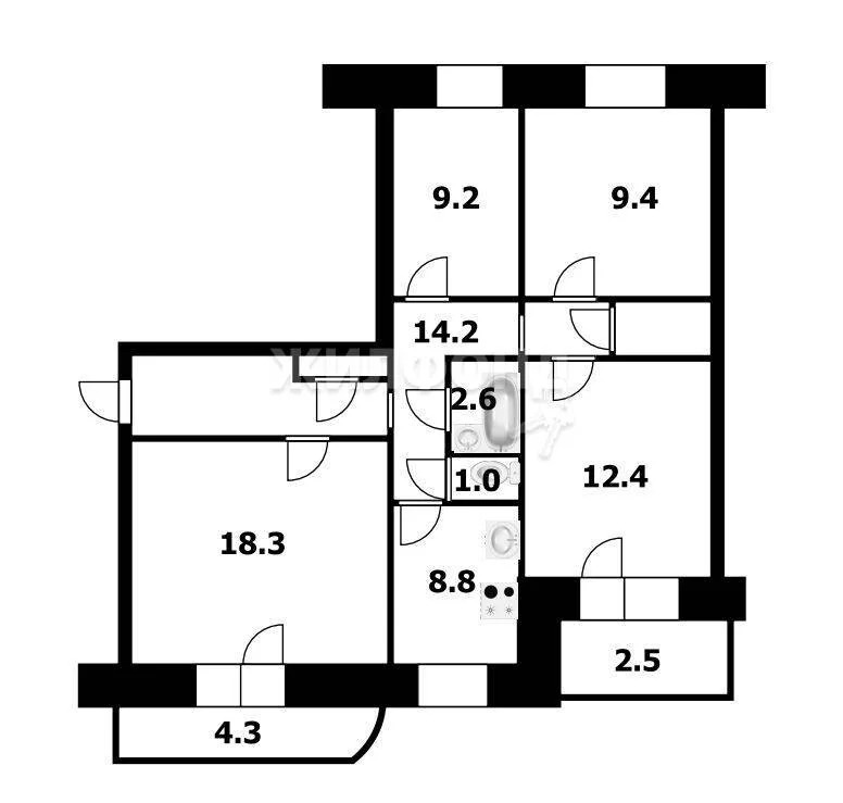 Продажа квартиры, Новосибирск, Владимира Высоцкого - Фото 14