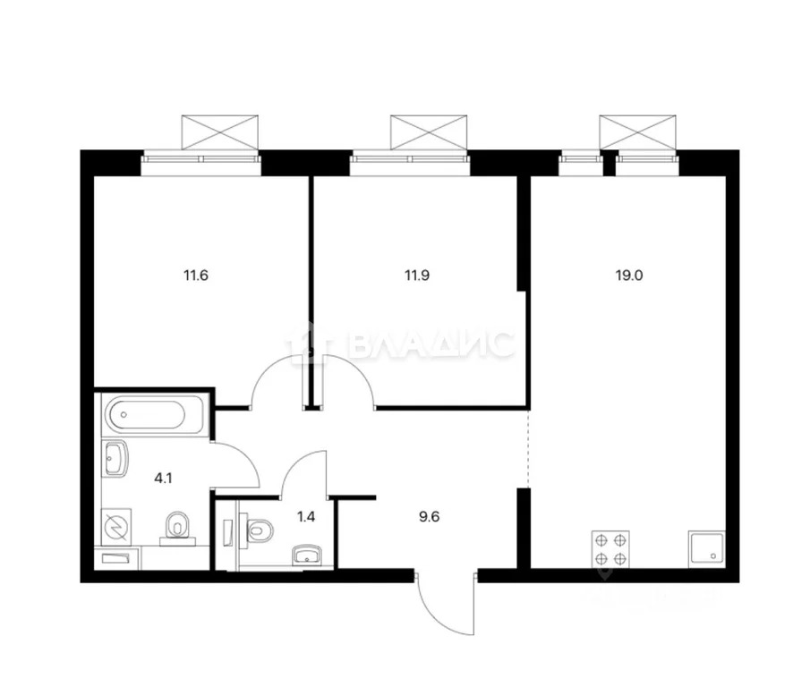 Москва, 2-й Нагатинский проезд, д.2/2к2, 2-комнатная квартира на ... - Фото 15