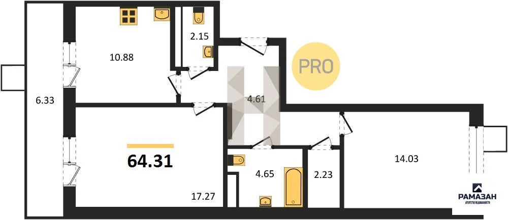 Продажа квартиры в новостройке, Казань, м. Горки, ул. Патриса Лумумбы - Фото 1