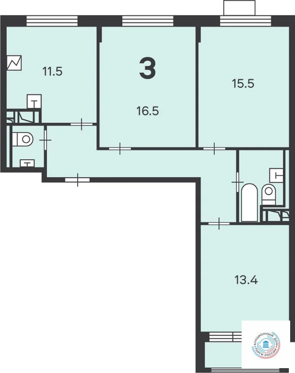 Продается квартира, 73.6 м - Фото 5