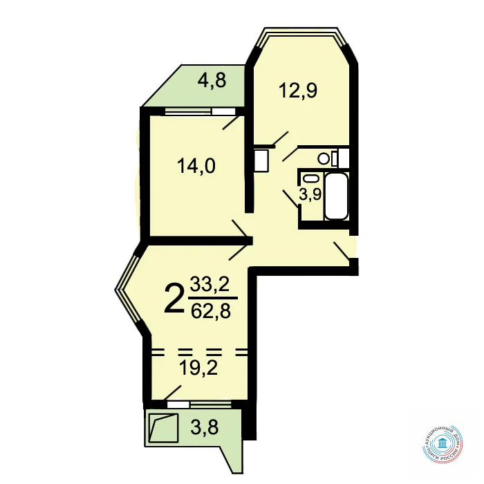 Продается квартира, 60.1 м - Фото 2