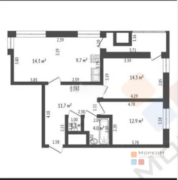 2-я квартира, 68.00 кв.м, 15/20 этаж, ЦМР, Садовая ул, 16500000.00 ... - Фото 21