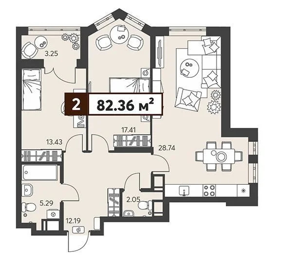 Продается квартира, 82.09 м - Фото 11