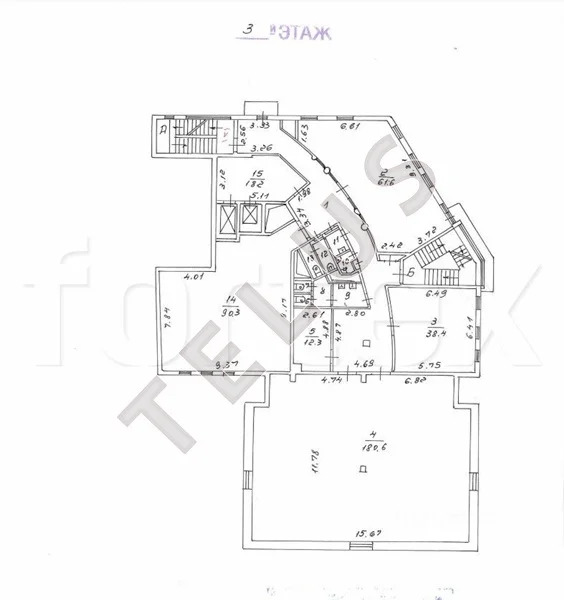 м Таганская Пестовский переулок 2756м2 Аренда офиса (ном. объекта: ... - Фото 12
