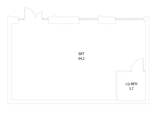 Аренда ПСН площадью 69,9 м2 - Фото 3