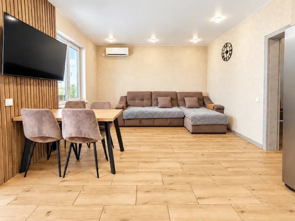 Дом 128 м2 с баней, гаражом и забором из габионов станица Натухаевская - Фото 6