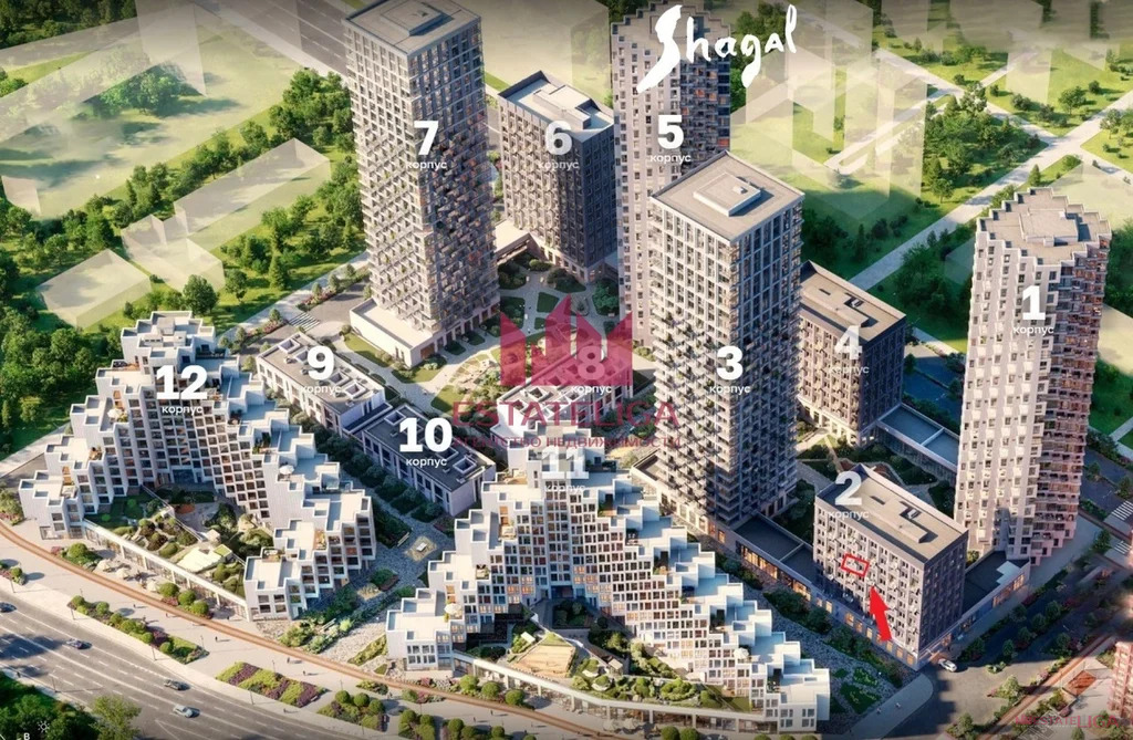 Продажа квартиры в новостройке, набережная Марка Шагала - Фото 1