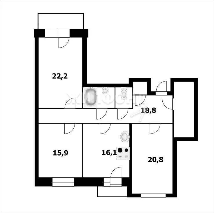 Продажа квартиры, Бердск, микрорайон Северный - Фото 13