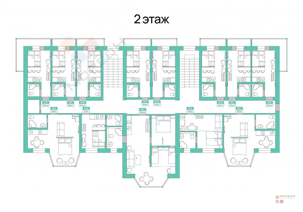 1-я квартира, 19.20 кв.м, 2/3 этаж, , Ленина ул, 4800000. - Фото 28