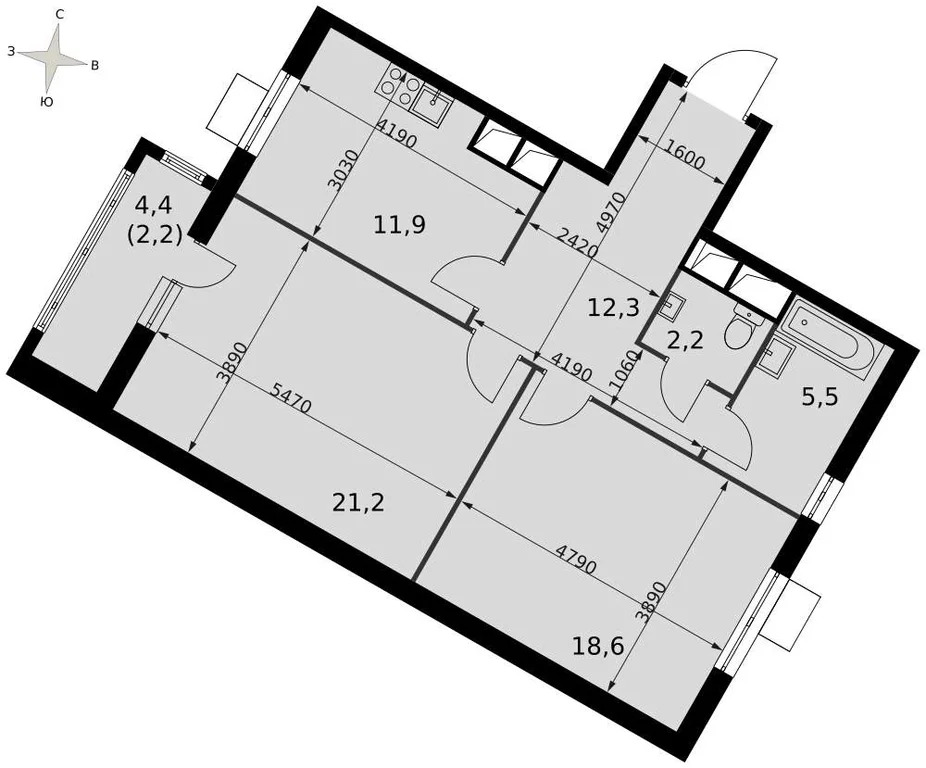 Продам 2-комн. квартиру 74 кв.м. - Фото 24