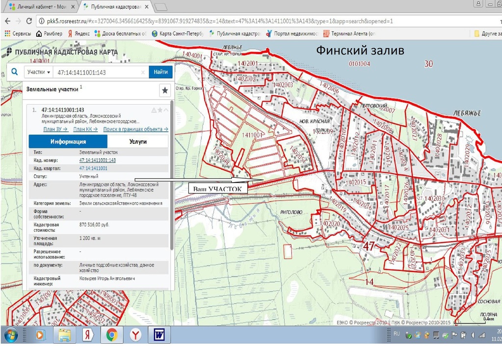 Публичная кадастровая карта ленинградской области выборгский район