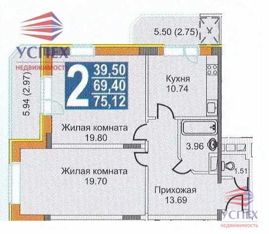 Купить двухкомнатную квартиру г. Жуковский, ул. Солнечная, 6 - Фото 10