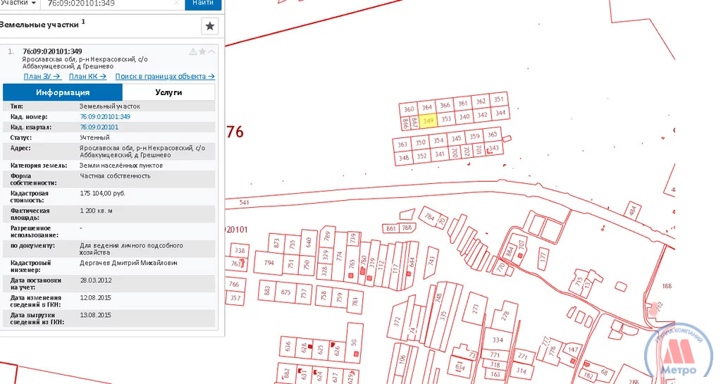 Кадастровая карта некрасовский район ярославская область