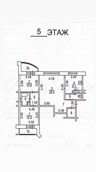 Квартира с 2 спальнями в Замоскворечье (ном. объекта: 8312) - Фото 10