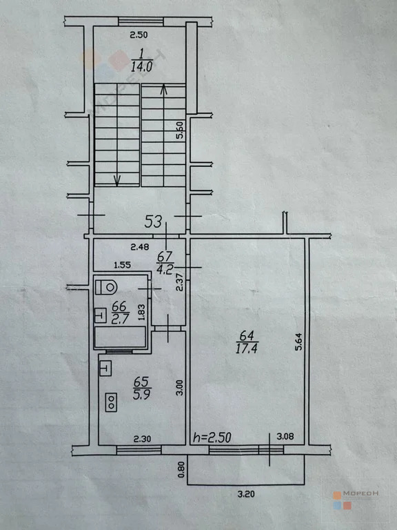 1-я квартира, 30.20 кв.м, 3/5 этаж, ЧМР, Селезнёва ул, 4890000.00 ... - Фото 18