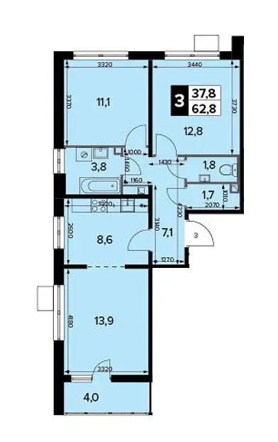 Сдам 3-х комнатную кв. Ленинградское ш. 228к4 - Фото 18