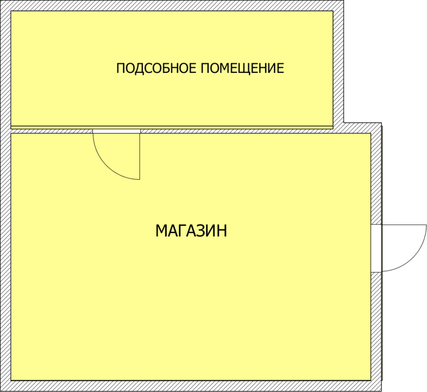 Чертеж подсобного помещения