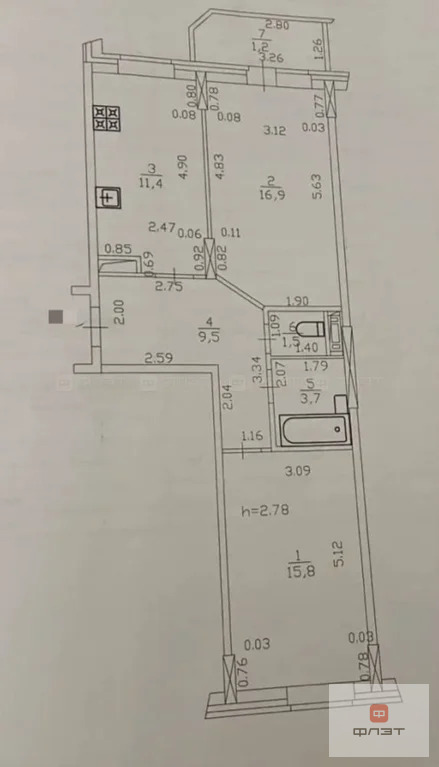 Продажа квартиры, Казань, ул. Хусаина Мавлютова - Фото 15