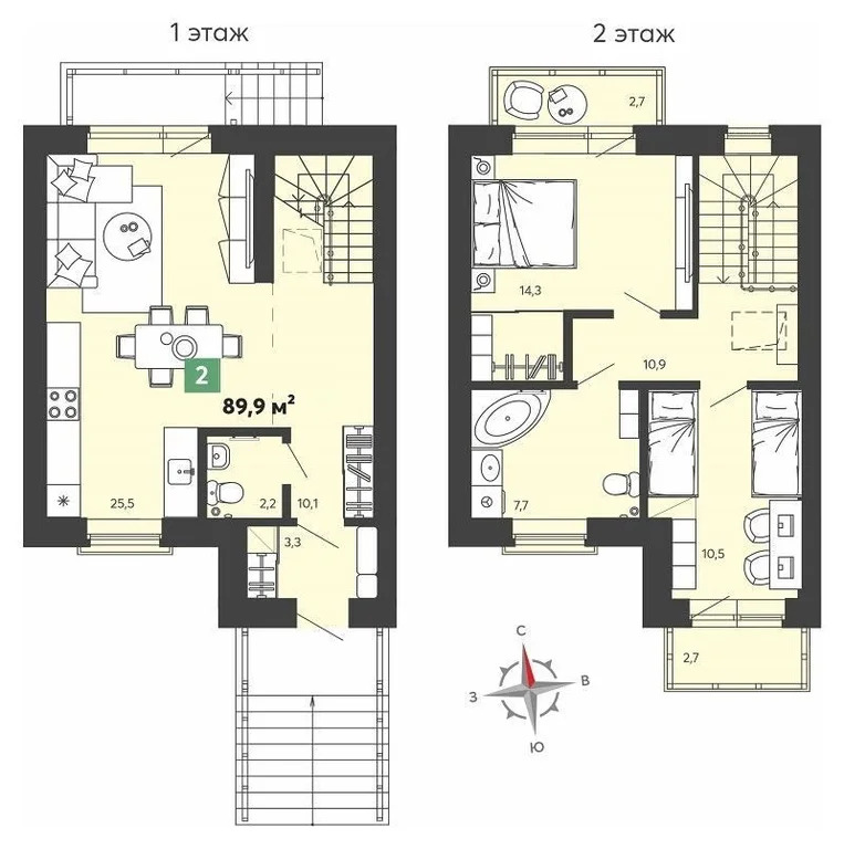 Продается дом, 89.9 м - Фото 2