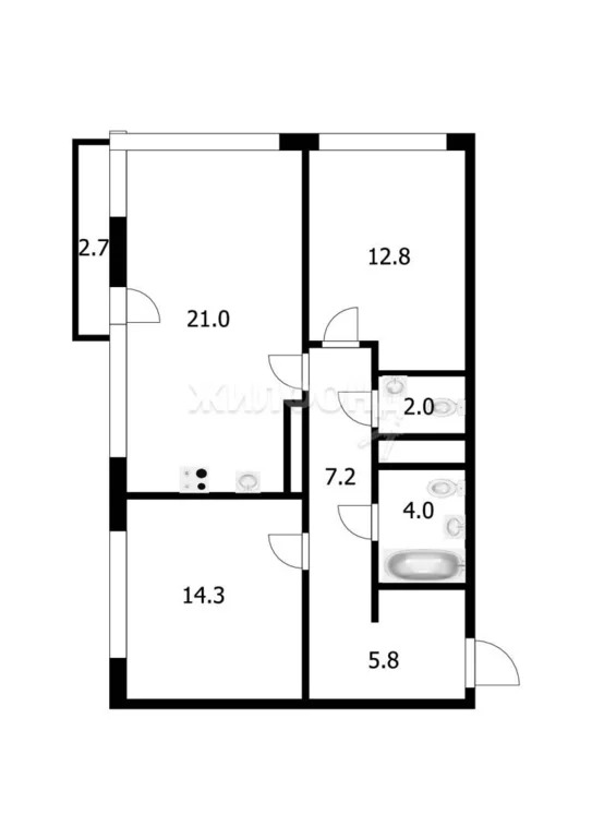 Продажа квартиры, Новосибирск, ул. Аэропорт - Фото 44