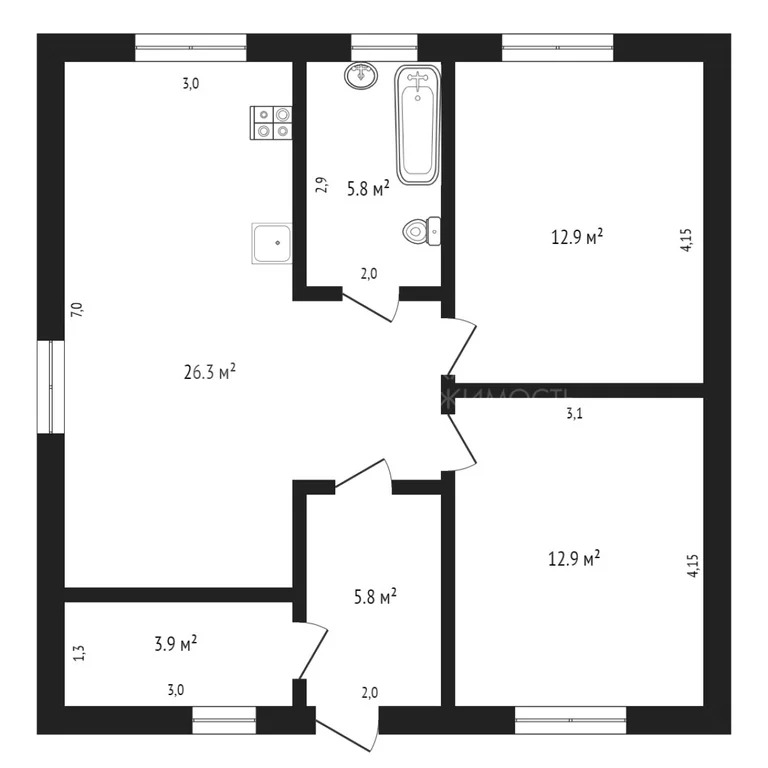 Продажа дома, Мальково, Тюменский район, Тюменский р-н - Фото 13