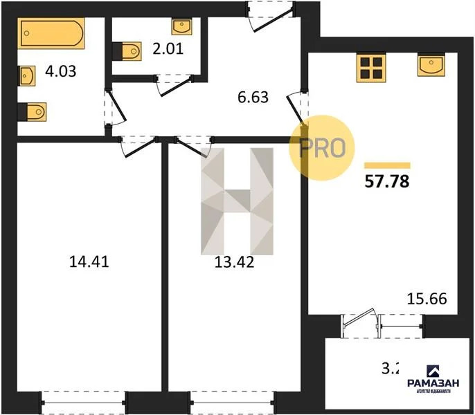 Продажа квартиры в новостройке, Казань, м. Козья слобода, ул. Залесная - Фото 1
