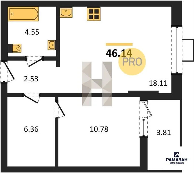 Продажа квартиры в новостройке, Казань, м. Суконная слобода, ул. ... - Фото 1