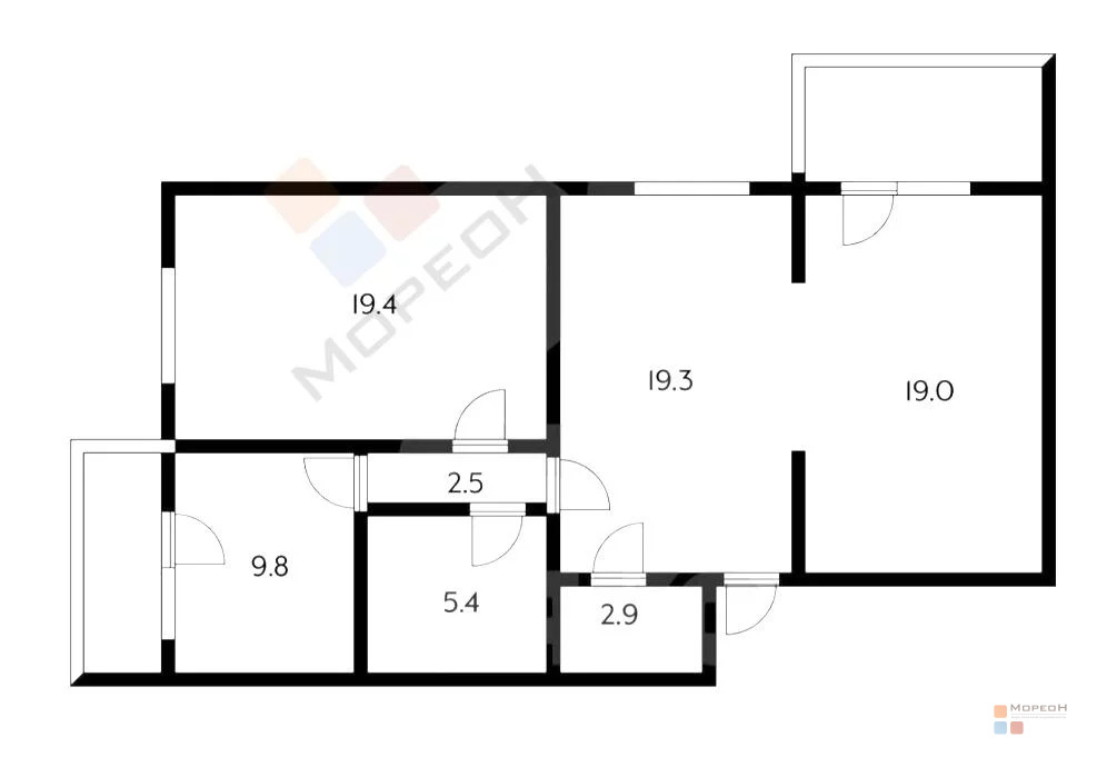 3-я квартира, 84.00 кв.м, 13/16 этаж, ФМР, Монтажников ул, 10300000.00 ... - Фото 8