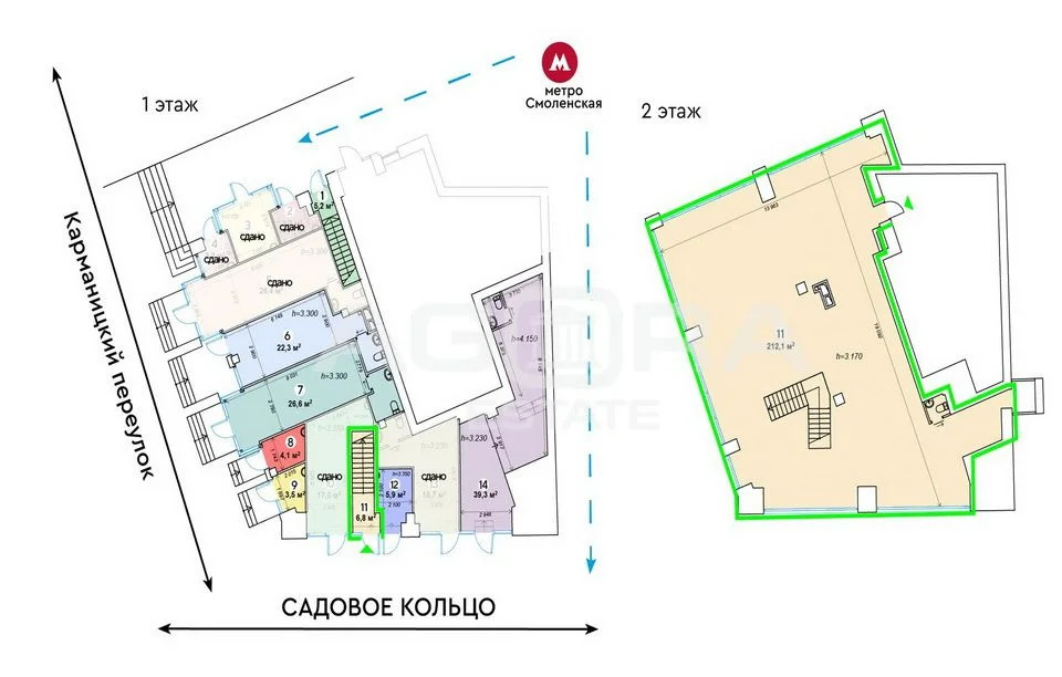 Аренда торгового помещения, м. Смоленская, Карманицкий пер. - Фото 2