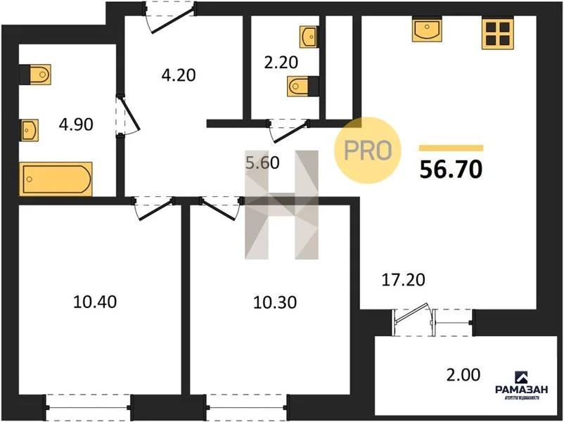 Продажа квартиры в новостройке, Казань, м. Горки, ул. Родины - Фото 1