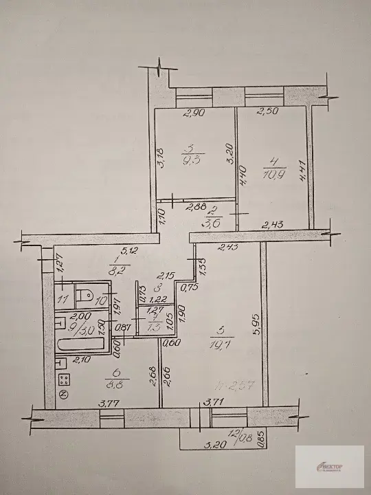 Продаётся 3-х квартира в г.Жуков, ул.Жабо. д.10 - Фото 22