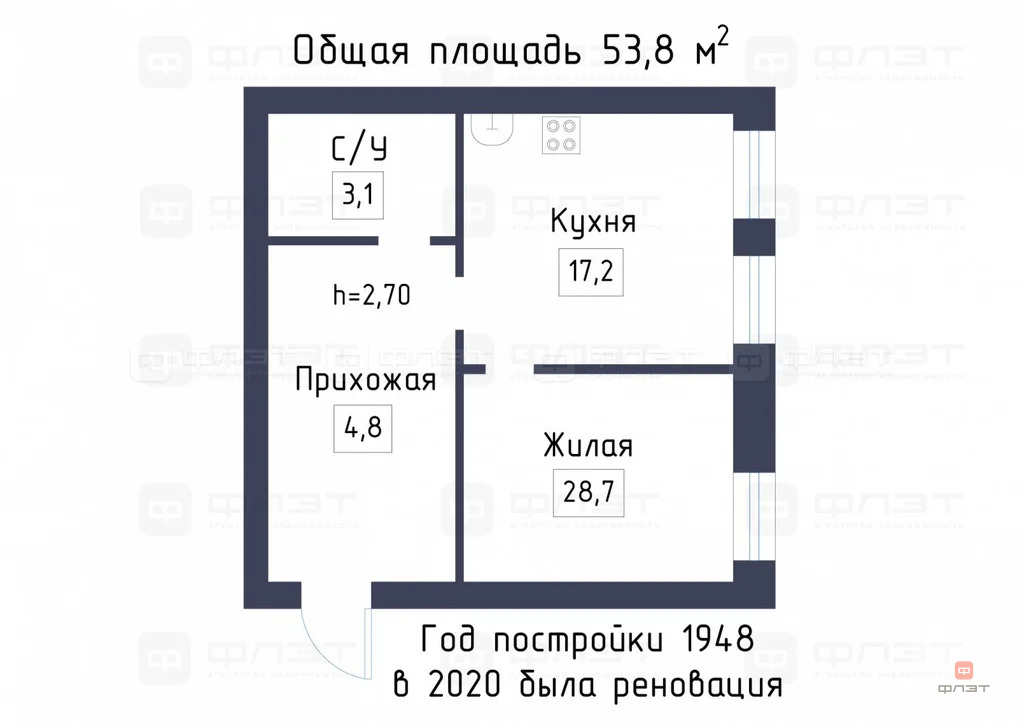 Продажа квартиры, Октябрьский, Верхнеуслонский район, ул. Школьная - Фото 25