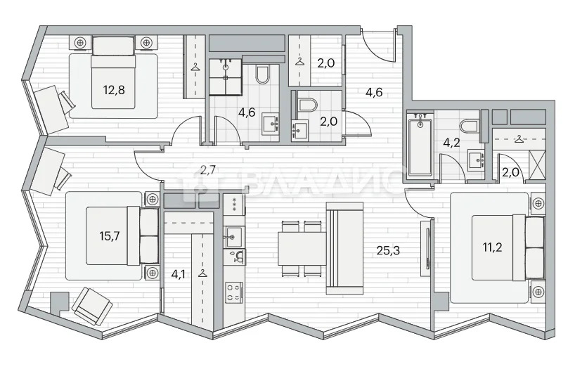 Москва, Береговой проезд, д.2, 3-комнатная квартира на продажу - Фото 9