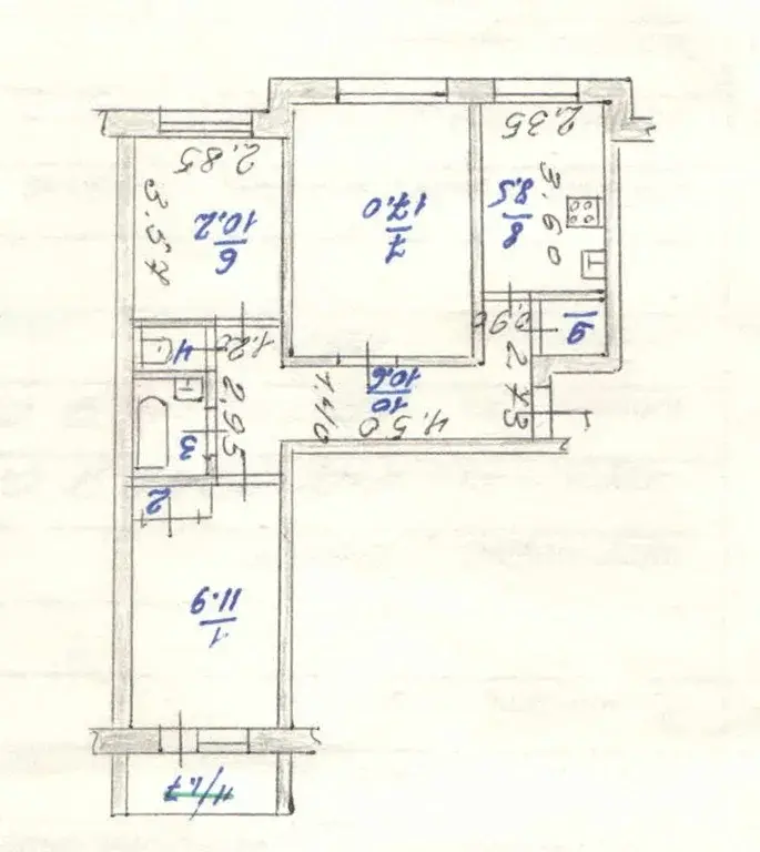 Комната пр-кт.Маркса, дом 116 - Фото 9