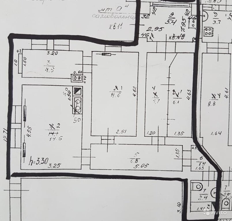 2-к квартира, 55 м, 1/3 эт. - Фото 0