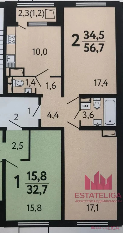 Продажа квартиры, Битца, Ленинский район, Парковая улица - Фото 9