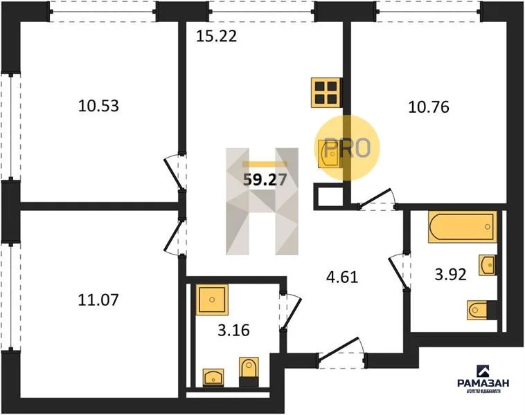 Продажа квартиры в новостройке, Казань, м. Козья слобода, ул. ... - Фото 1