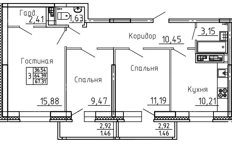 Квартиры воронеж циан карта