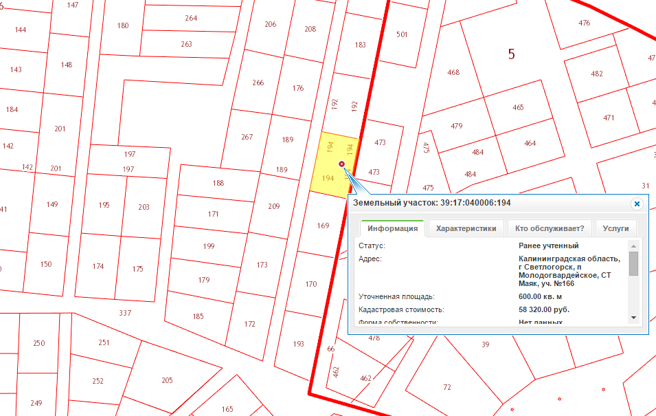 Публичная кадастровая карта зеленоградского района калининградской области