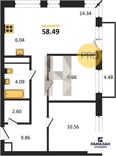 Продажа квартиры в новостройке, Казань, м. Проспект Победы, ... - Фото 1
