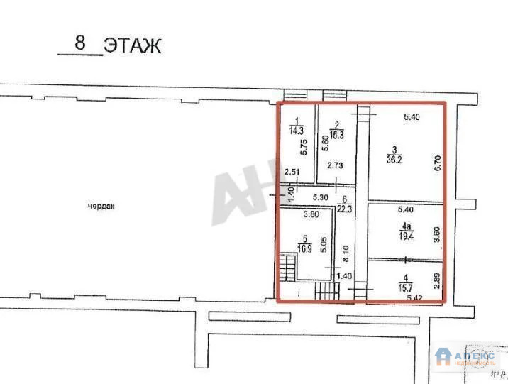 Аренда офиса 140 м2 м. Парк культуры в бизнес-центре класса В в ... - Фото 7