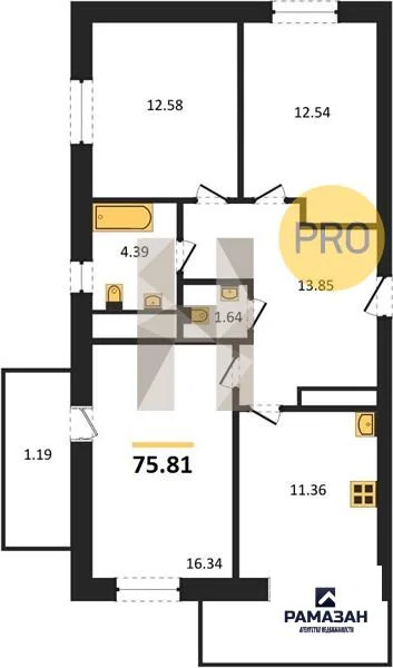 Продажа квартиры в новостройке, Казань, м. Горки, ул. Родины - Фото 1