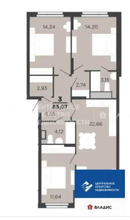 Продажа квартиры, Рязань, жилой комплекс Метропарк - Фото 9