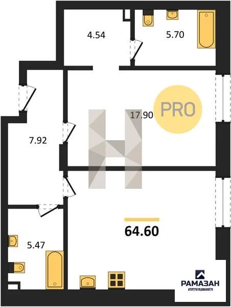 Продажа квартиры в новостройке, Казань, м. Суконная слобода, ул. ... - Фото 1