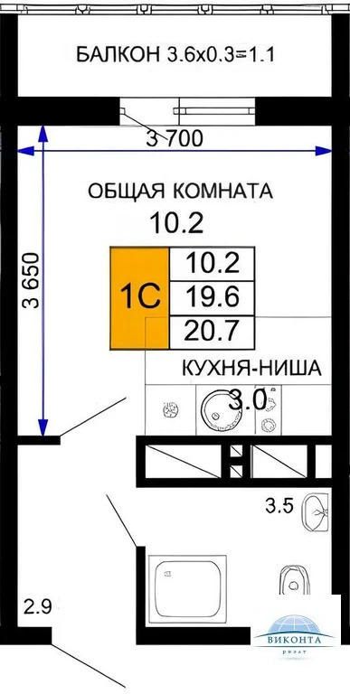 Продажа квартиры, Краснодар, улица Домбайская - Фото 1