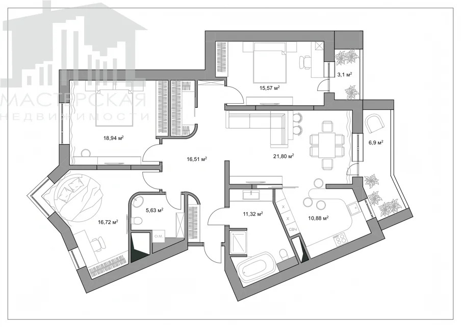 Продажа квартиры, Истра, Истринский район, Главного Конструктора В.А. ... - Фото 0