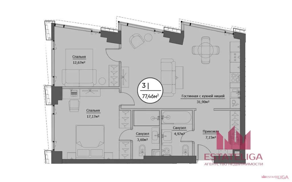 Продажа квартиры, 1-й Сетуньский проезд - Фото 19