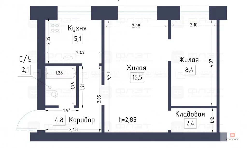 Продажа квартиры, Казань, ул. Гагарина - Фото 15